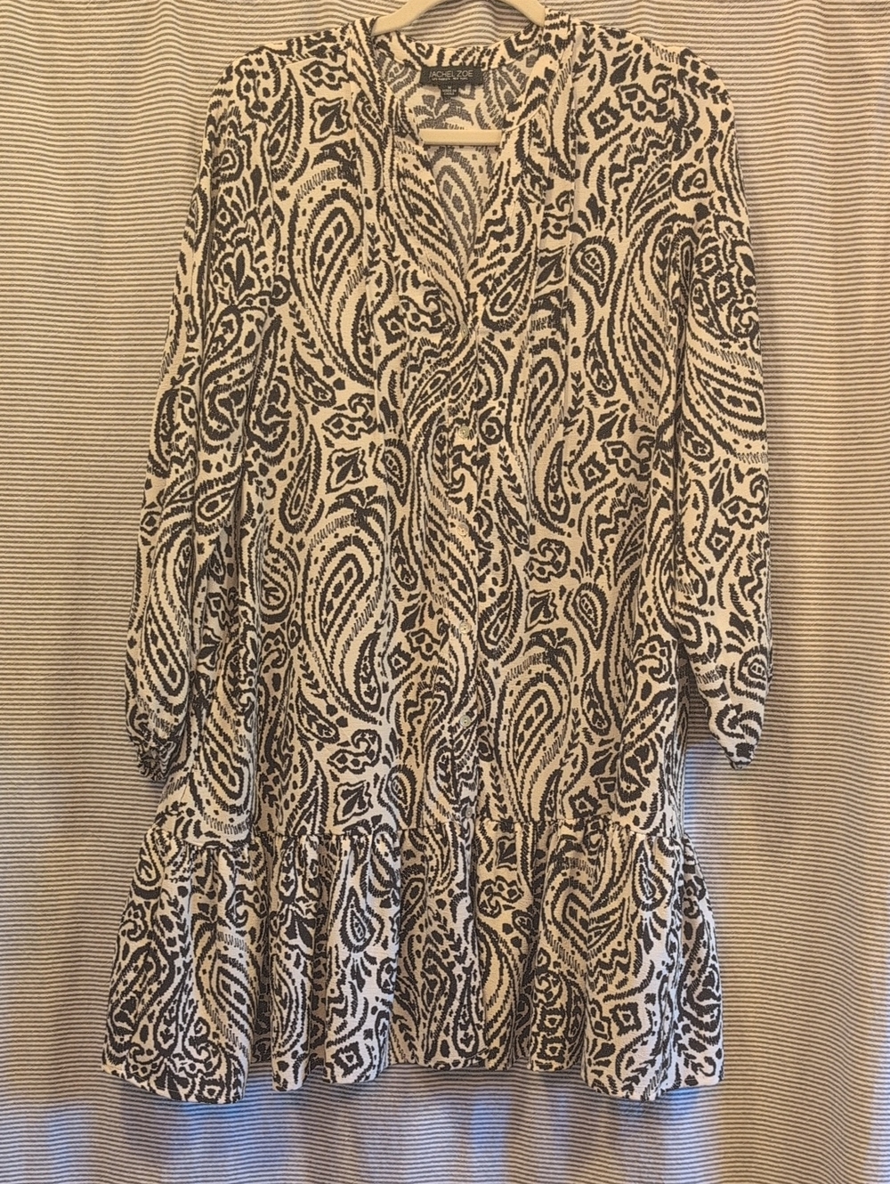 Rachel Zoe Black & White Paisley Dress
